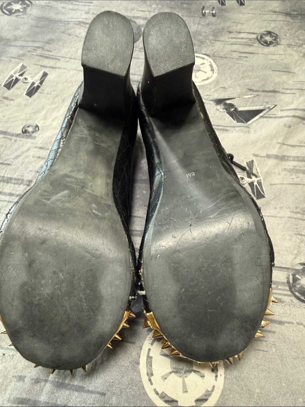 JEFFEREY CAMPBELL CROWN SPIKED LITAS VEGAN LEATHER SZ 8 - Picture 10 of 11